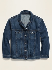 View large product image 3 of 3. Boyfriend Oversized Jean Jacket for Women