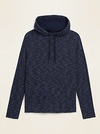 View large product image 3 of 3. Soft-Washed Striped Slub-Knit Pullover Tee Hoodie