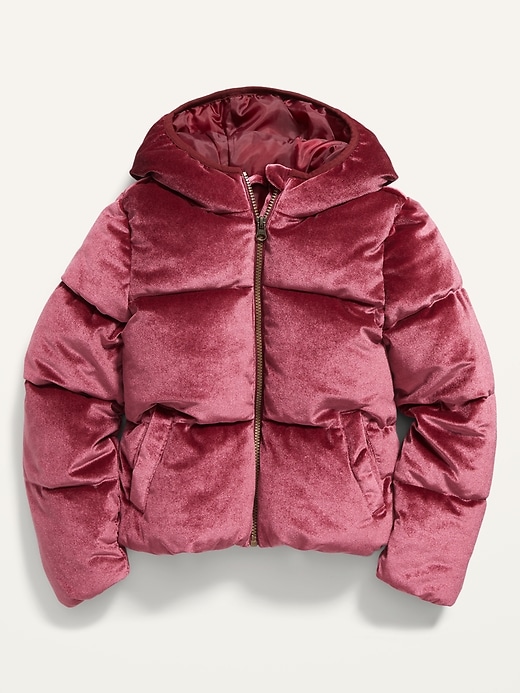 pink puffer jacket old navy