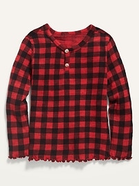 View large product image 3 of 3. Printed Long-Sleeve Henley for Toddler Girls