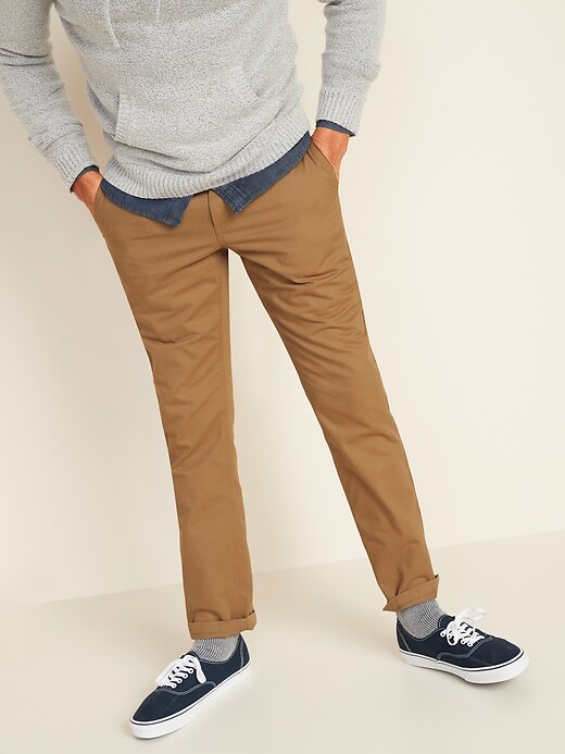 View large product image 1 of 2. Straight Uniform Non-Stretch Chino Pants