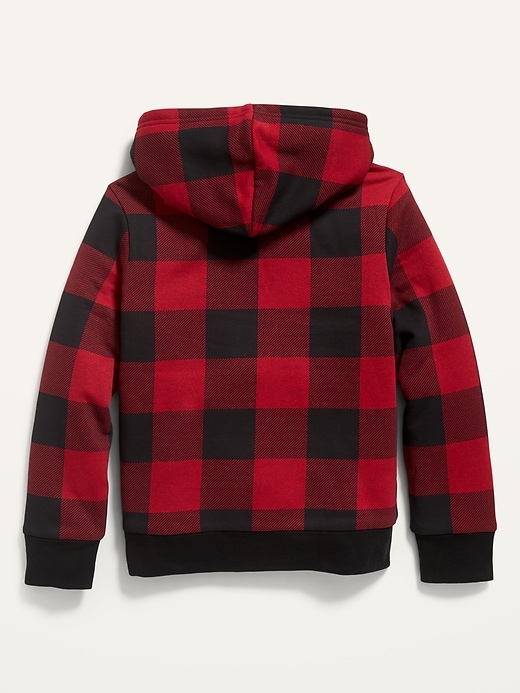 Logo-Graphic Sherpa-Lined Zip Hoodie For Boys