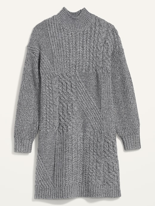 Image number 4 showing, Variegated-Knit Mock-Neck Sweater Dress