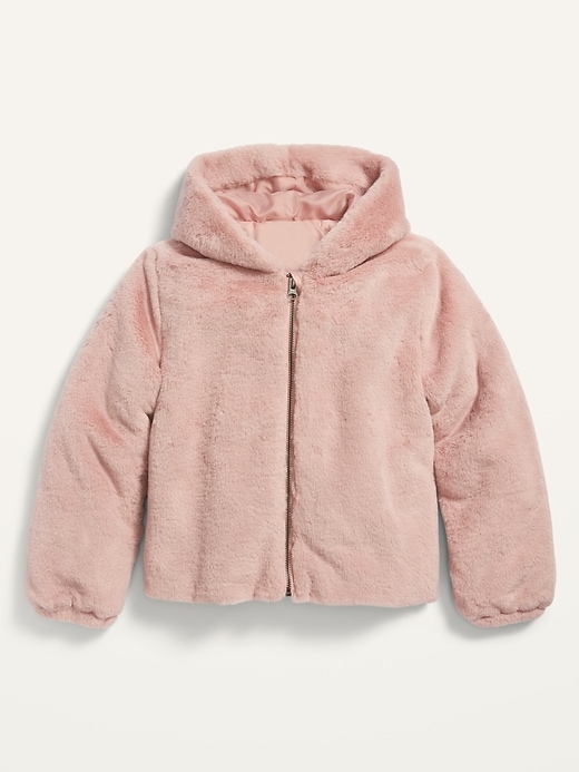 View large product image 1 of 1. Hooded Faux-Fur Jacket for Girls