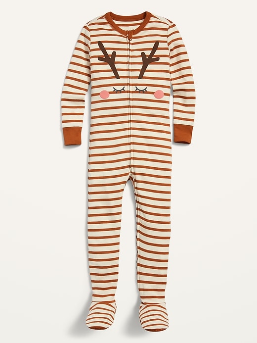 Unisex Holiday Pajama One Piece for Toddler Baby