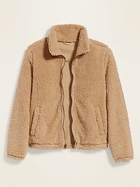 View large product image 3 of 3. Cozy Sherpa Zip-Front Jacket for Women