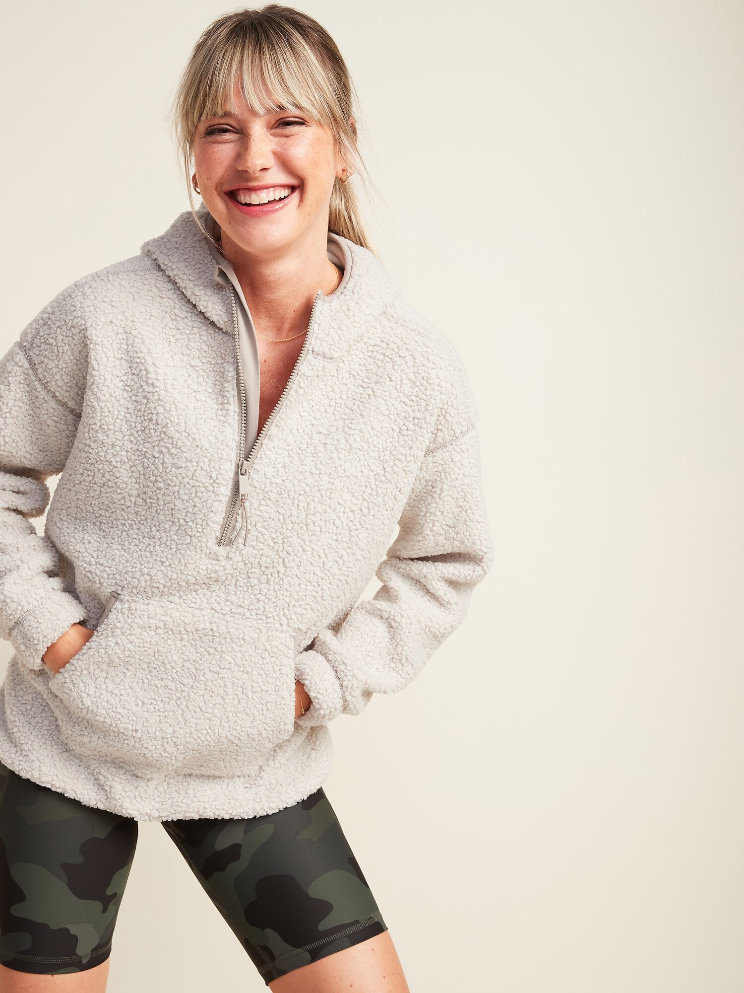 old navy sherpa sweatshirt