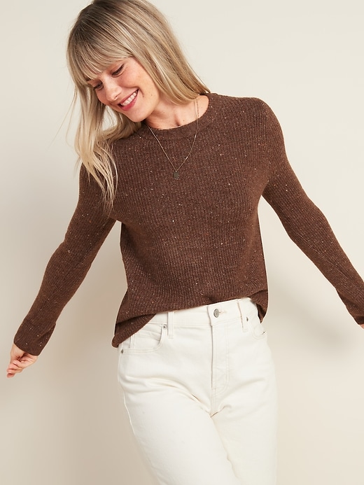 Shop Old Navy's Cozy Textured Crew-Neck Sweater for Women: Rib-knit cr...