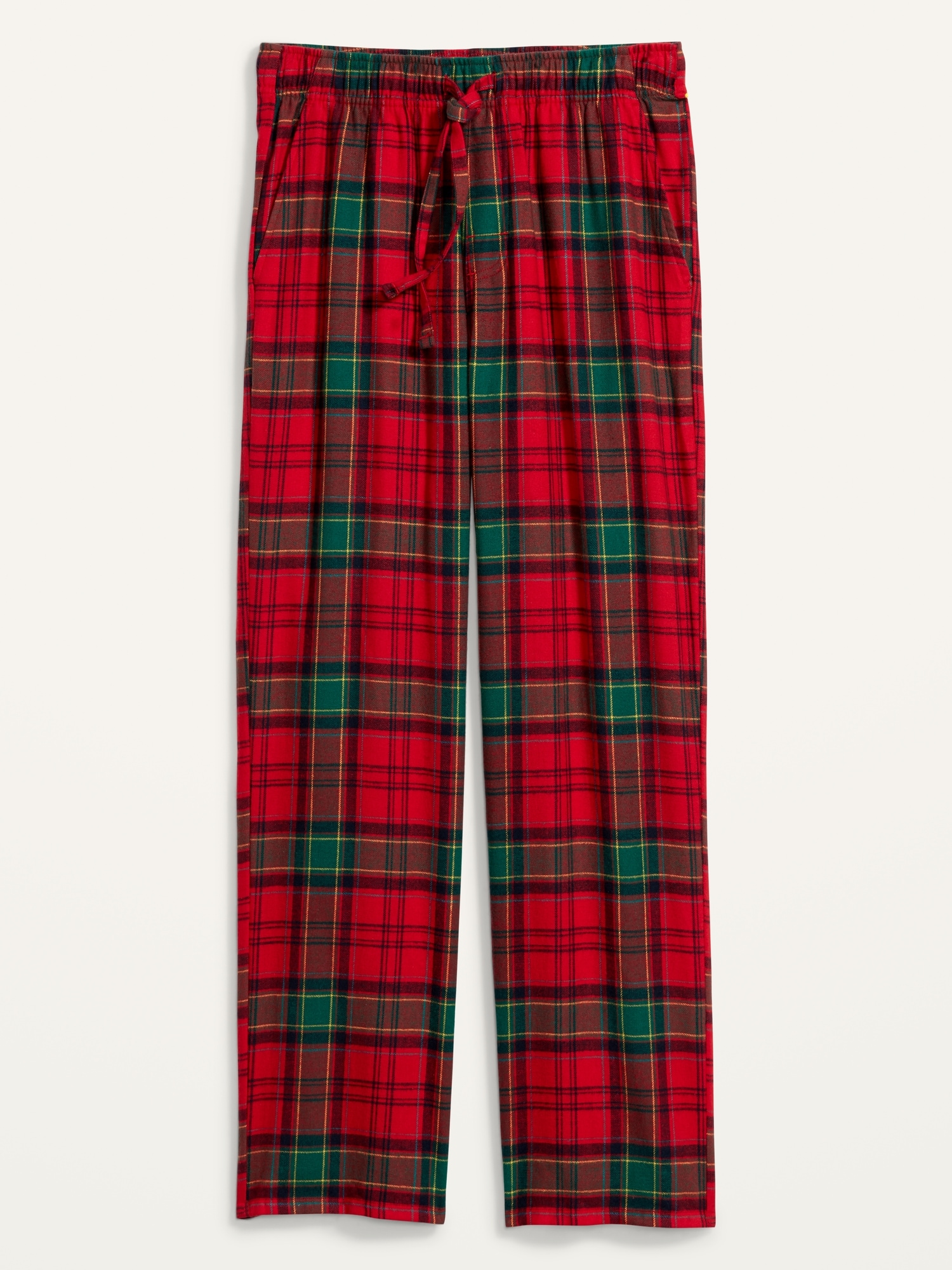 red and black plaid pajamas