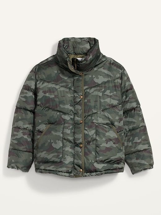 Image number 4 showing, Camo Quilted Utility Plus-Size Puffer Jacket