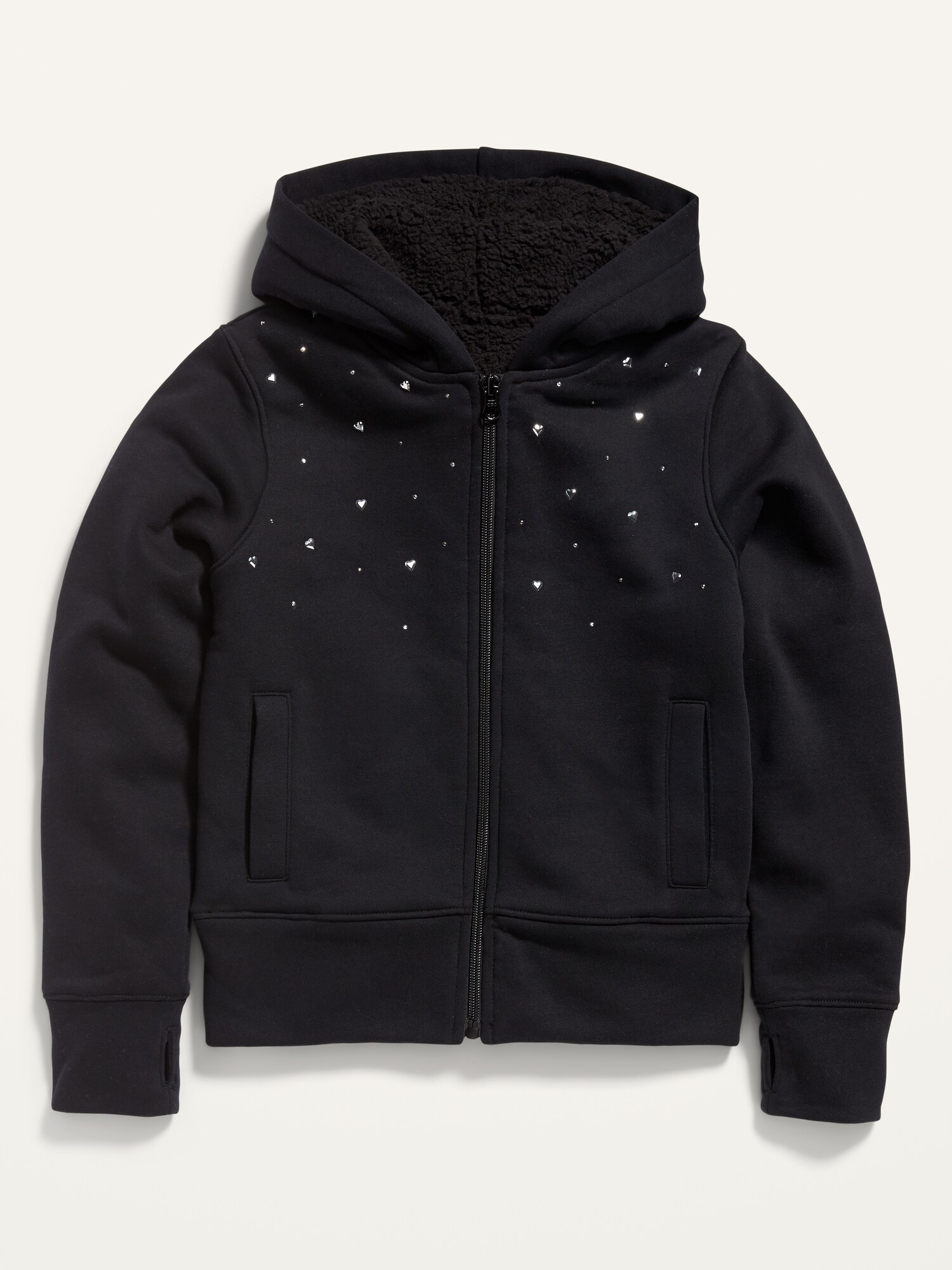 Cozy Sherpa-Lined Zip Hoodie