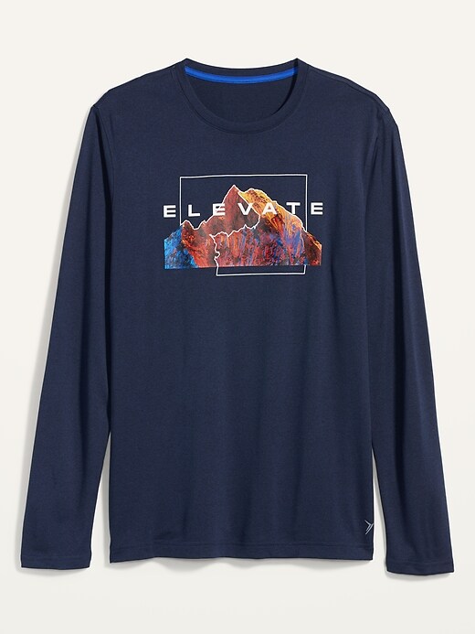 Image number 4 showing, Go-Dry Cool Odor-Control Core Graphic Long-Sleeve Tee