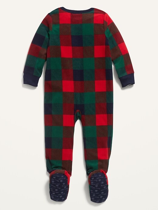 View large product image 2 of 2. Micro Fleece Footie Pajama One-Piece for Toddler & Baby