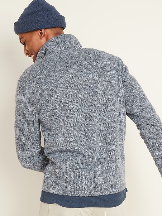View large product image 2 of 3. Sweater-Fleece Mock-Neck Quarter Zip Sweatshirt