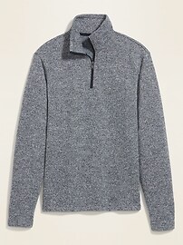 View large product image 3 of 3. Sweater-Fleece Mock-Neck Quarter Zip Sweatshirt