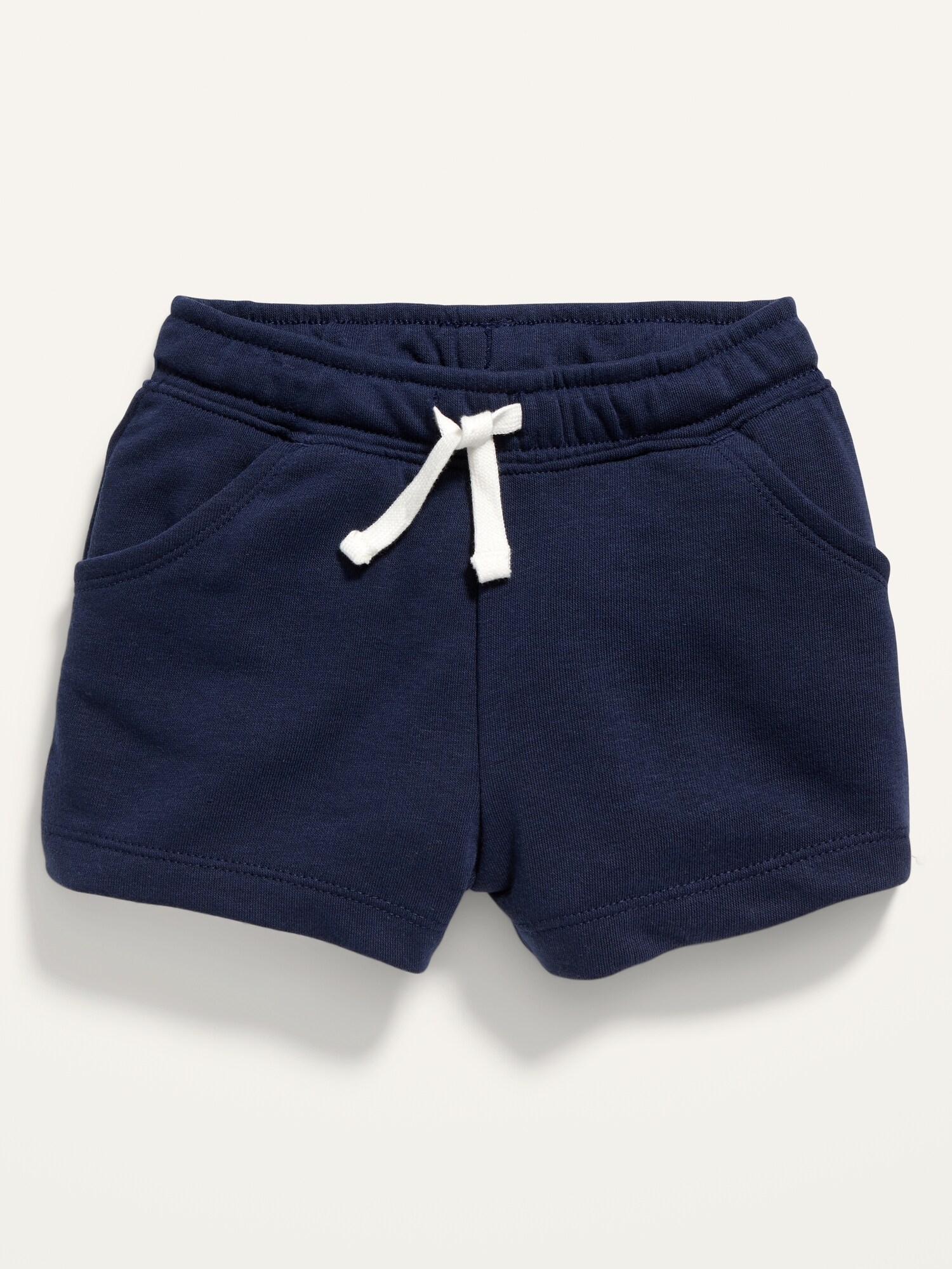 Cozy French Terry Solid Pull On Shorts For Toddler Girls