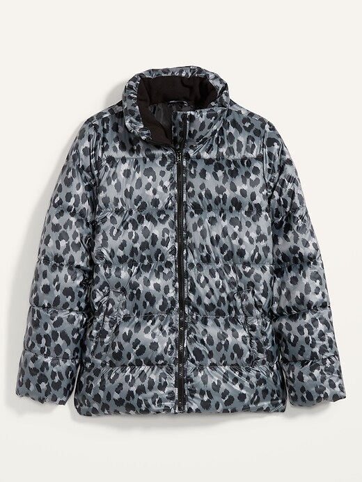 Image number 4 showing, Frost-Free Leopard-Print Zip Puffer Jacket for Women