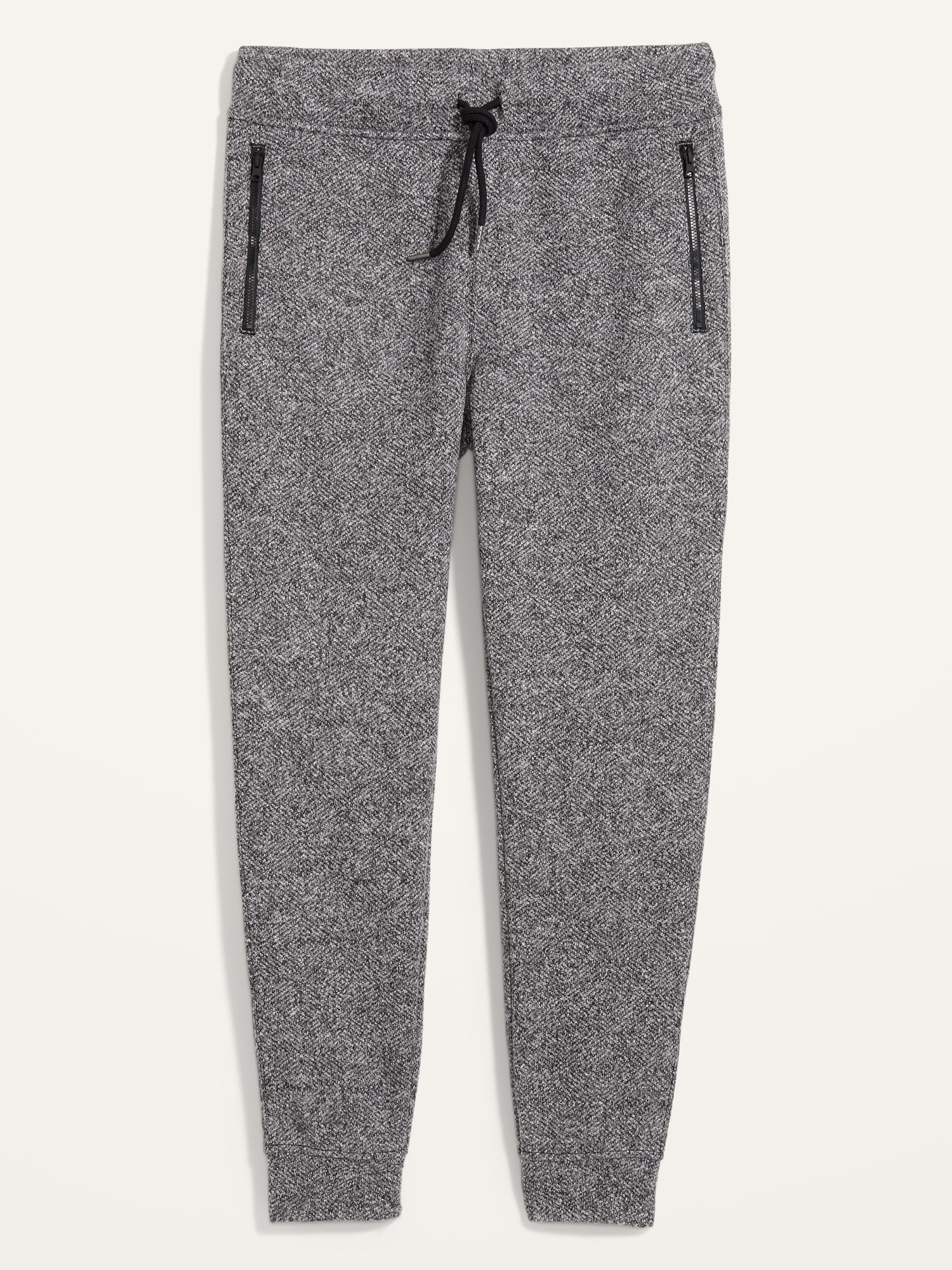 mens grey joggers with zip pockets