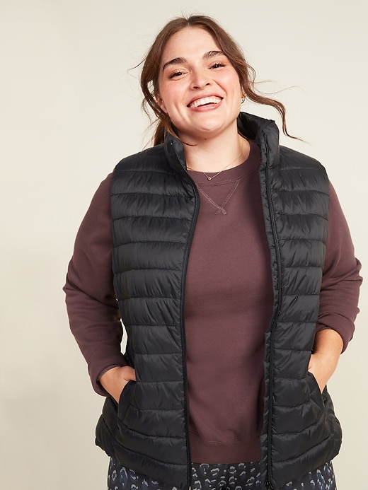 Narrow Channel Nylon Plus Size Puffer Vest Old Navy