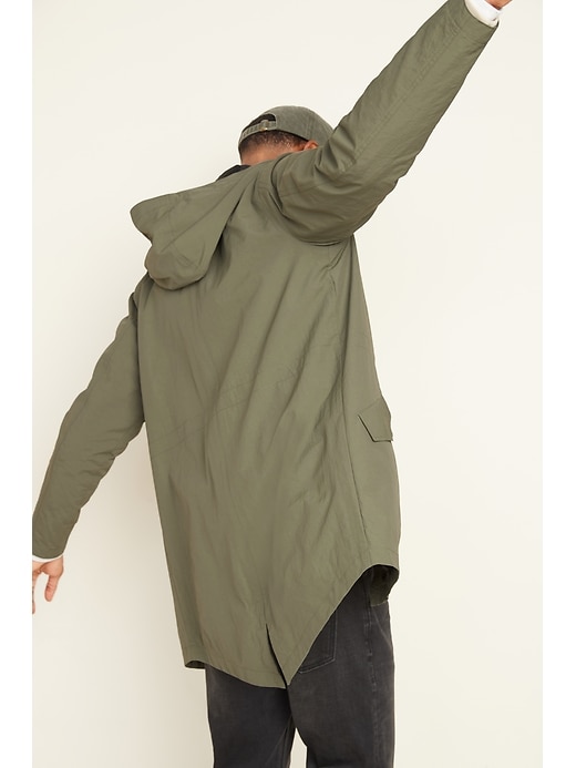 View large product image 2 of 3. Water-Resistant Nylon Fishtail Parka Jacket