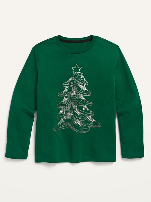 View large product image 1 of 1. Long-Sleeve Holiday-Graphic Tee For Boys