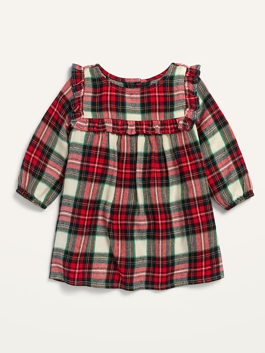 View large product image 1 of 1. Plaid Ruffle-Trim Dress for Baby