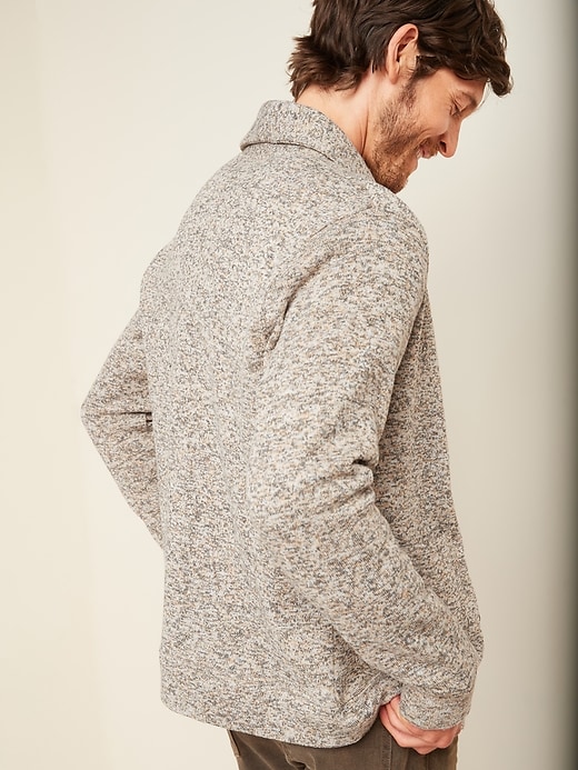 View large product image 2 of 3. Sweater-Fleece Shawl-Collar Cardigan