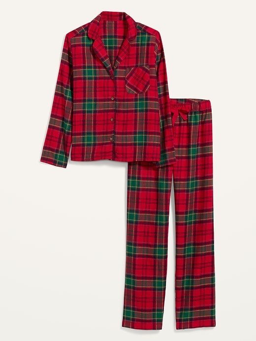 Image number 3 showing, Patterned Flannel Pajama Set