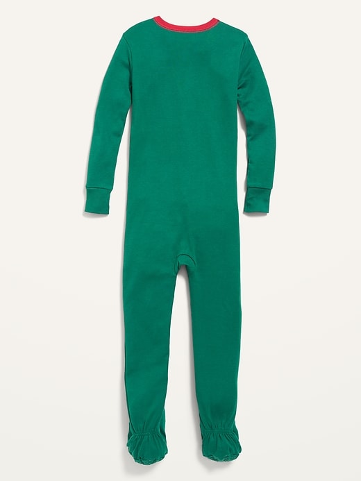 View large product image 2 of 2. Unisex Elf Costume Footie Pajama One-Piece for Toddler & Baby