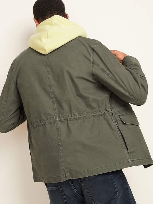 Built-In Flex Stowaway-Hood Military Jacket | Old Navy