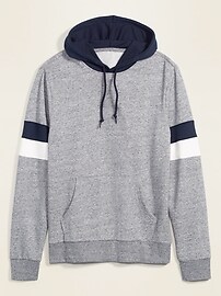 View large product image 3 of 3. Color-Block Sleeve-Stripe Pullover Hoodie