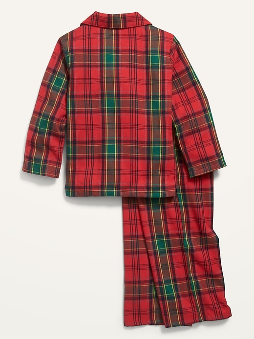 Voir une image plus grande du produit 2 de 4. Pyjama à carreaux unisexe pour tout-petit et bébé