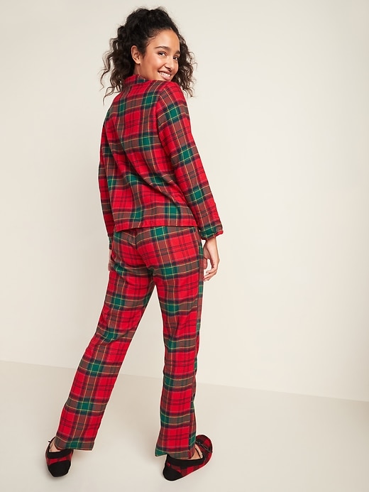 Image number 2 showing, Patterned Flannel Pajama Set