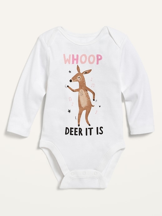 View large product image 1 of 1. Unisex Graphic Long-Sleeve Bodysuit for Baby