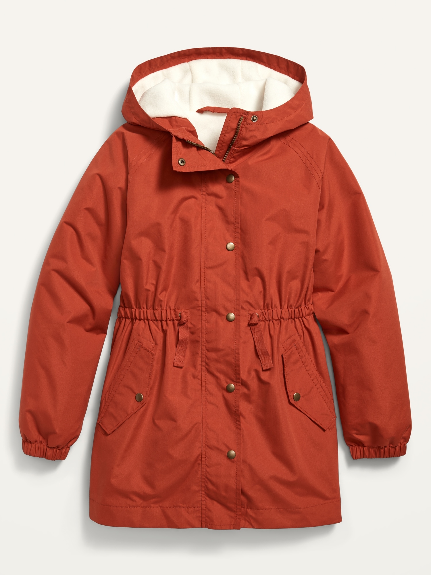 Water-Resistant Hooded Parka Coat