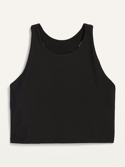 PowerSoft Longline Sports Bra for Girls - Black