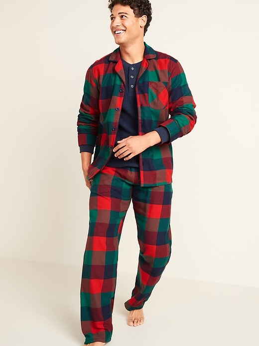 Plaid Flannel Pajama Set Old Navy