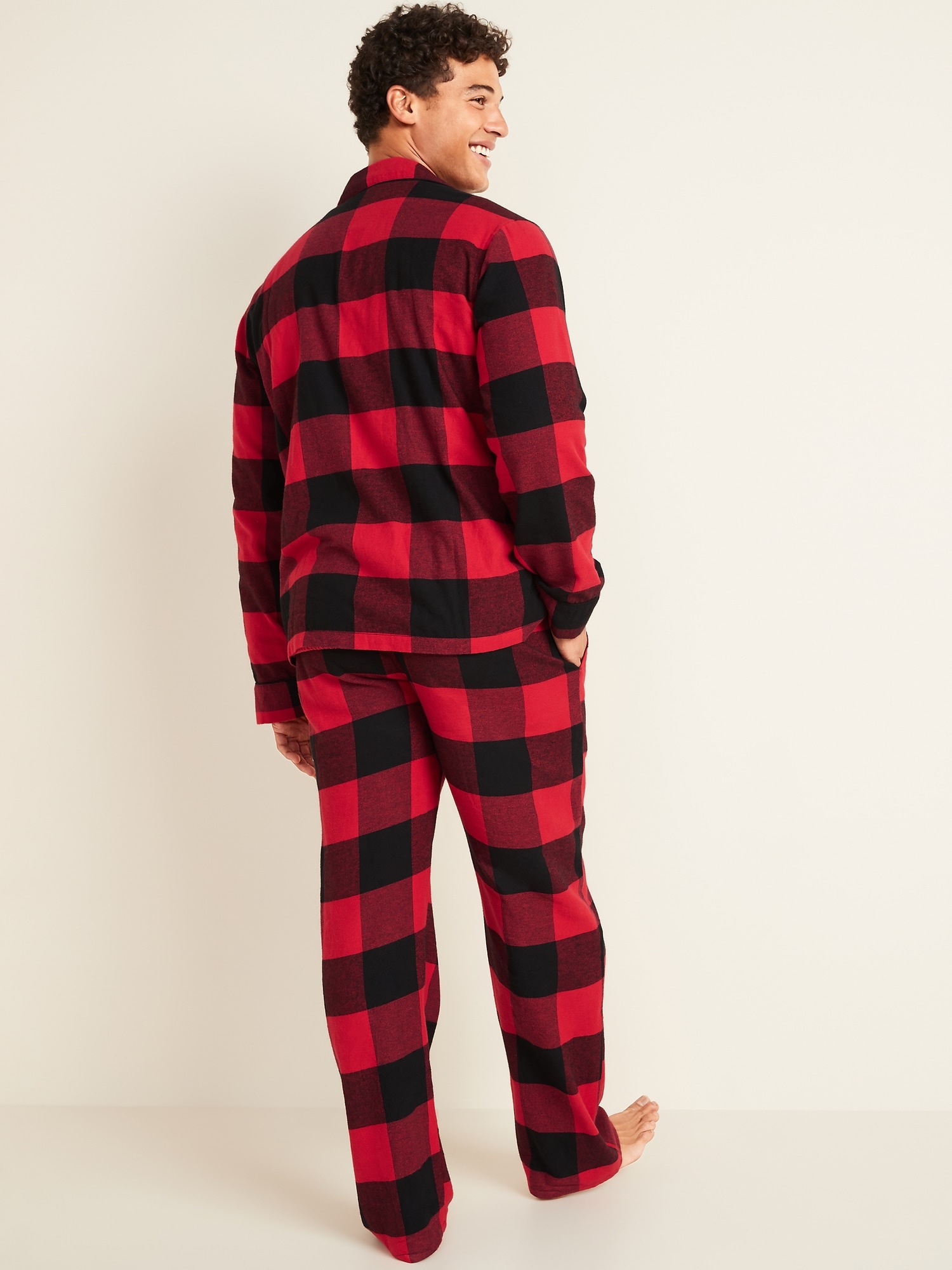 Old Navy Matching Plaid Flannel Robe for Men