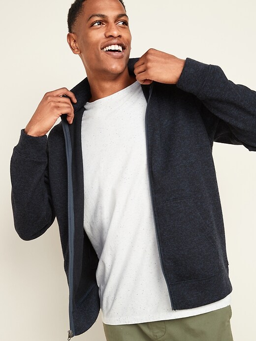 View large product image 1 of 3. Sweater-Fleece Mock-Neck Zip-Front Sweatshirt