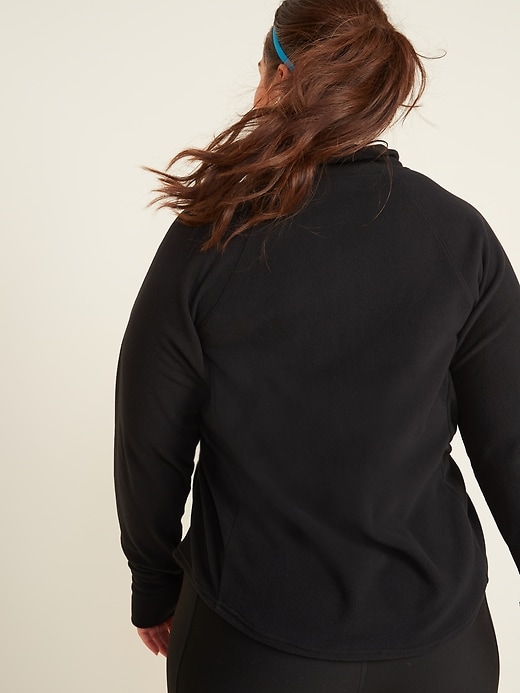 View large product image 2 of 3. Go-Warm Micro Performance Fleece Plus-Size 1/4-Zip Sweatshirt