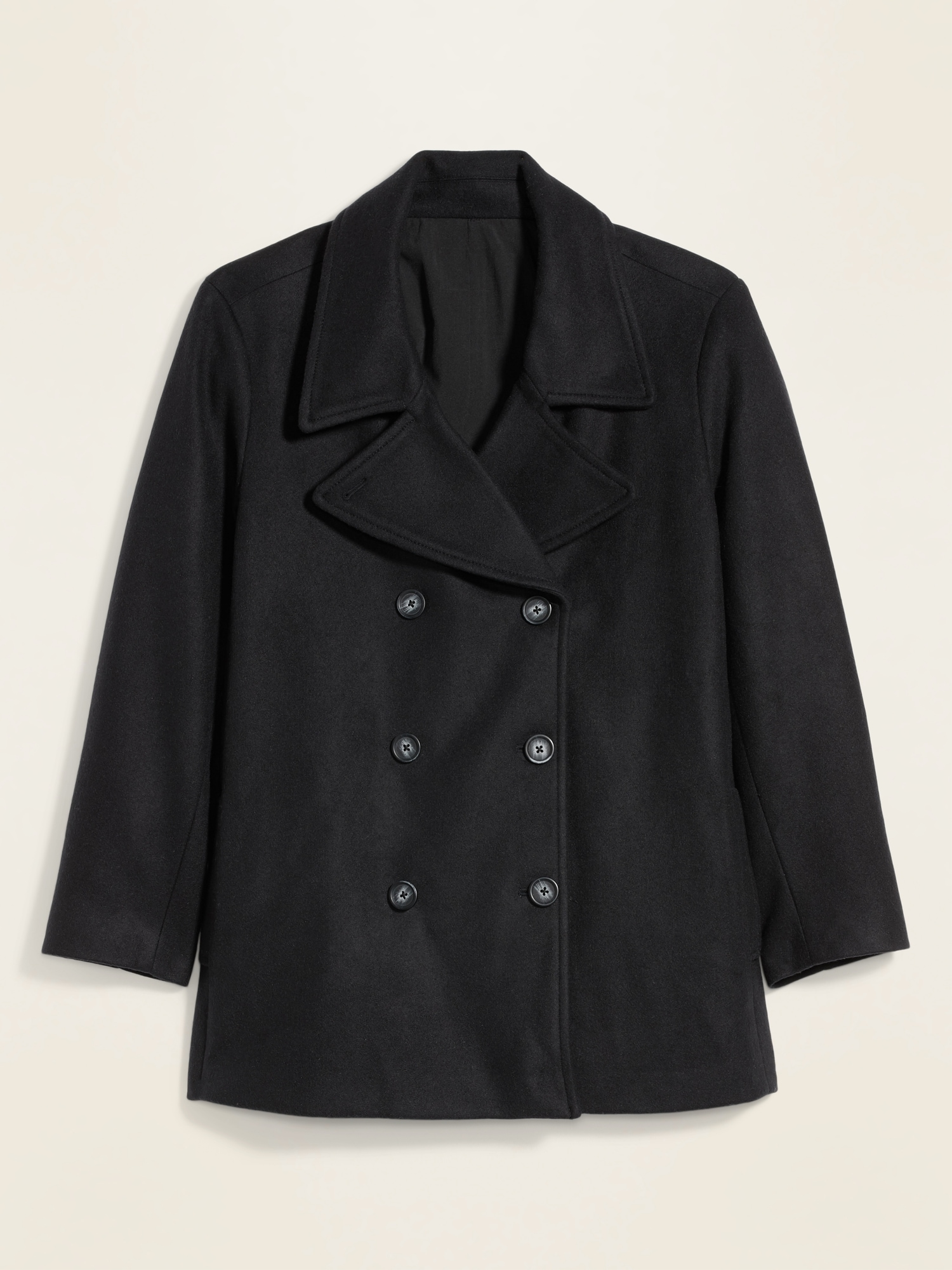 Plus size sale black peacoat