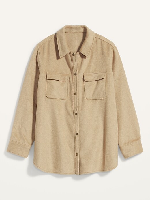 Image number 4 showing, Soft-Brushed Utility Plus-Size Shirt Jacket