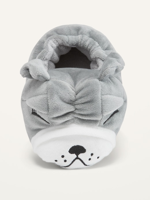 View large product image 2 of 4. Unisex French Bulldog Fleece Slippers for Toddler
