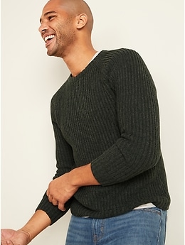 Textured Rib-Knit Crew-Neck Sweater for Men | Old Navy