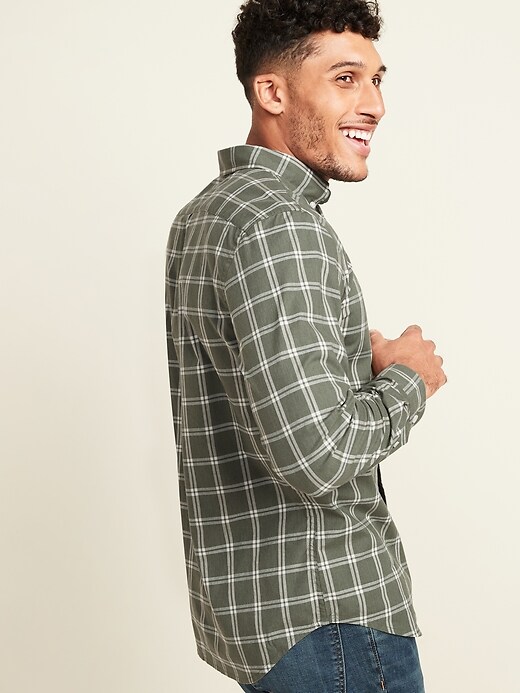 View large product image 2 of 3. Slim-Fit Built-In Flex Plaid Everyday Shirt