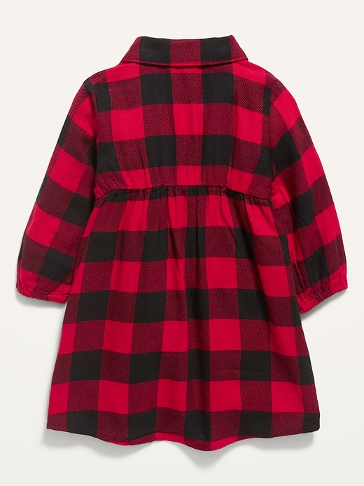 View large product image 2 of 2. Plaid Flannel Shirt Dress for Baby