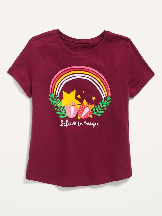 View large product image 1 of 2. Short-Sleeve Graphic Tee For Toddler Girls