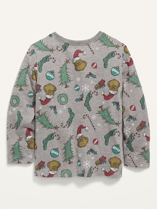 View large product image 2 of 2. Unisex Long-Sleeve The Grinch&#153 Holiday-Print Tee for Toddler