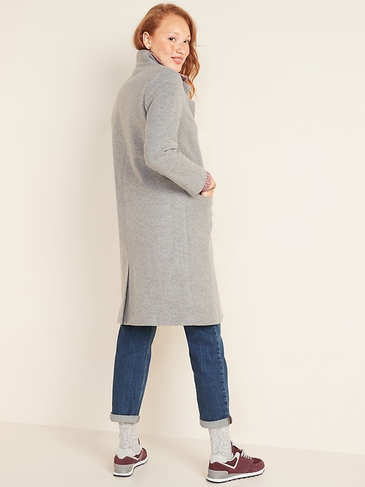 View large product image 2 of 3. Oversized Soft-Brushed Overcoat for Women