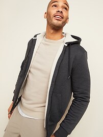 sherpa zip up sweater